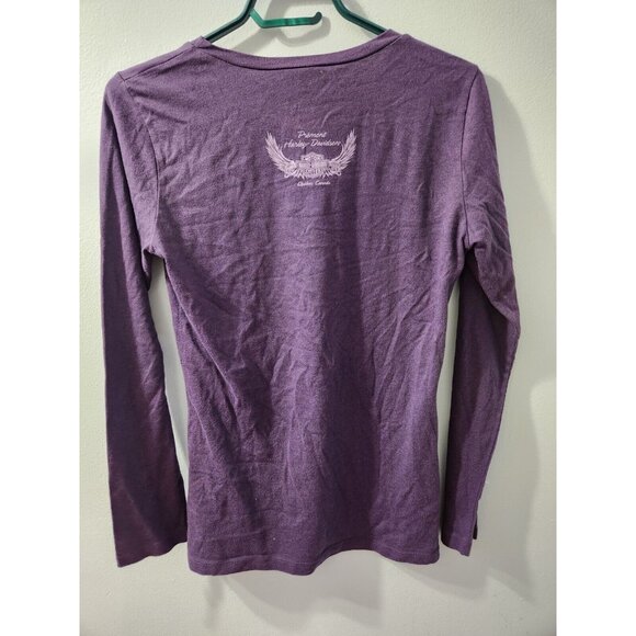 Harley Davidson Women Long Sleeves T-Shirt Purple Size Large Quebec Local Dealer - Picture 5 of 10